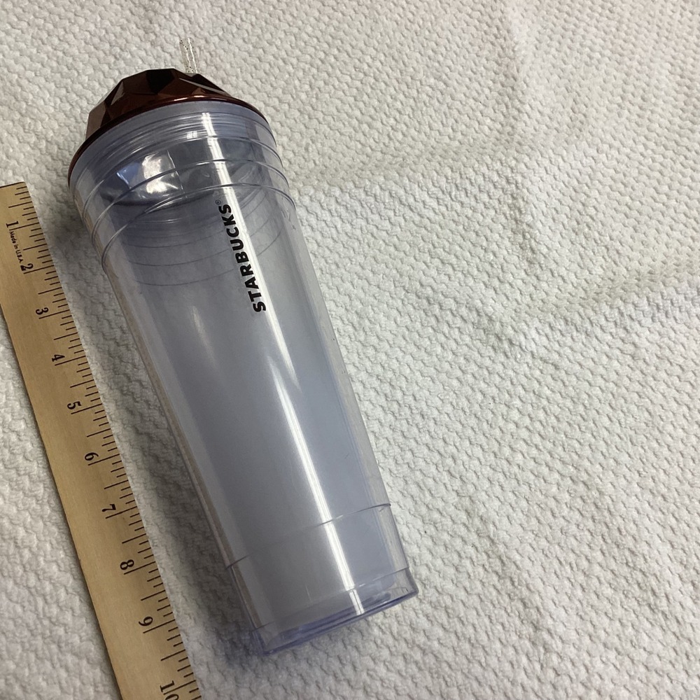Starbucks Venti  Frosted Copper Dome Tumbler 24 oz Double Wall‎ VGUC - Picture 5 of 8